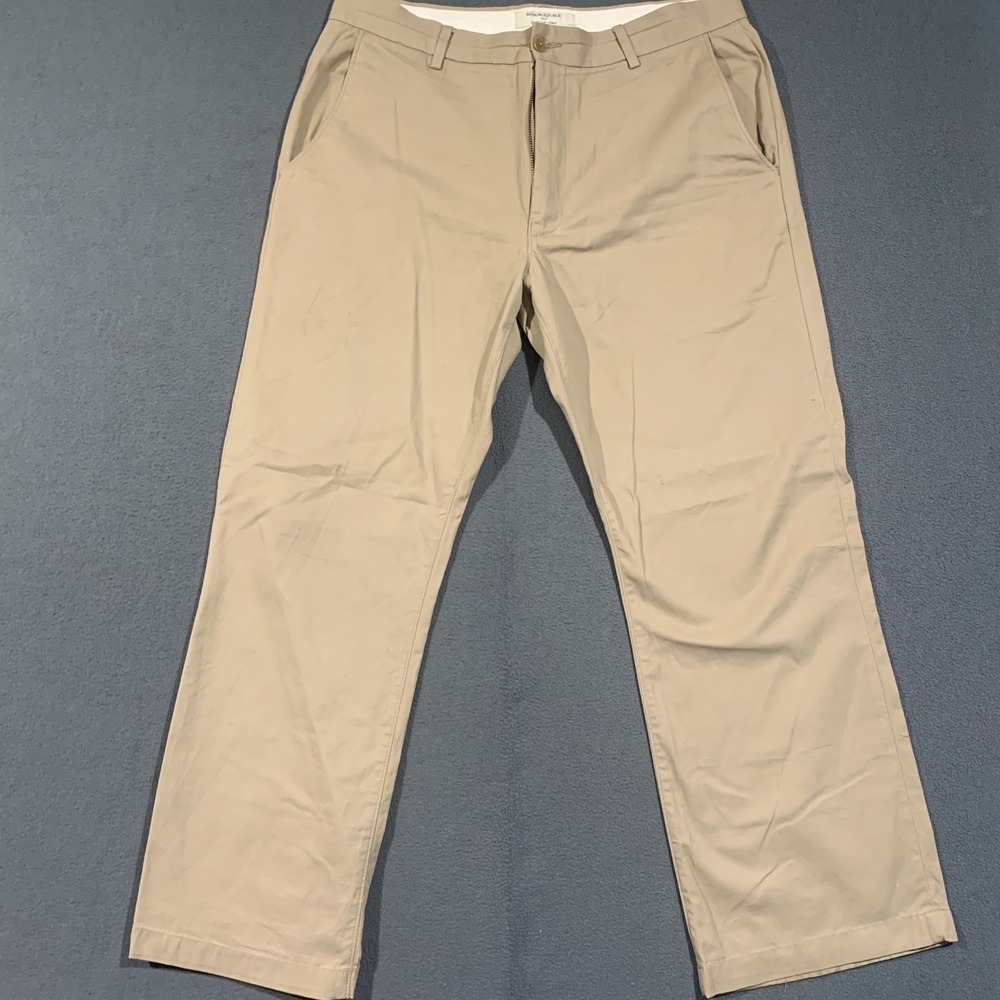 Banana Republic Boot Cut Chino Men 36x30 Khaki Tan Cotton Casual Work Pants